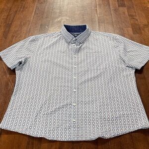 Mizzen+Main Navy and White Geometric Shirt